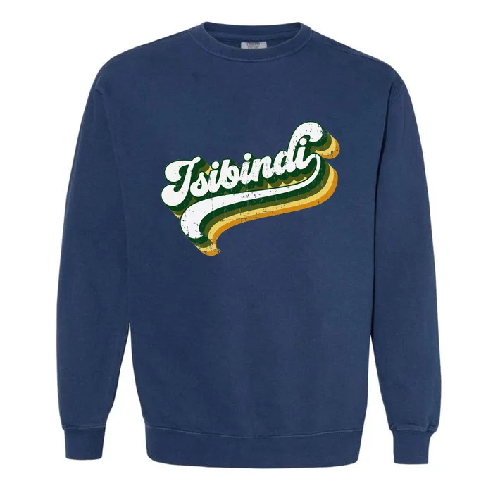 Isibindi Colorful Groovy Retro Style School Spirit Wear Garment-Dyed Sweatshirt