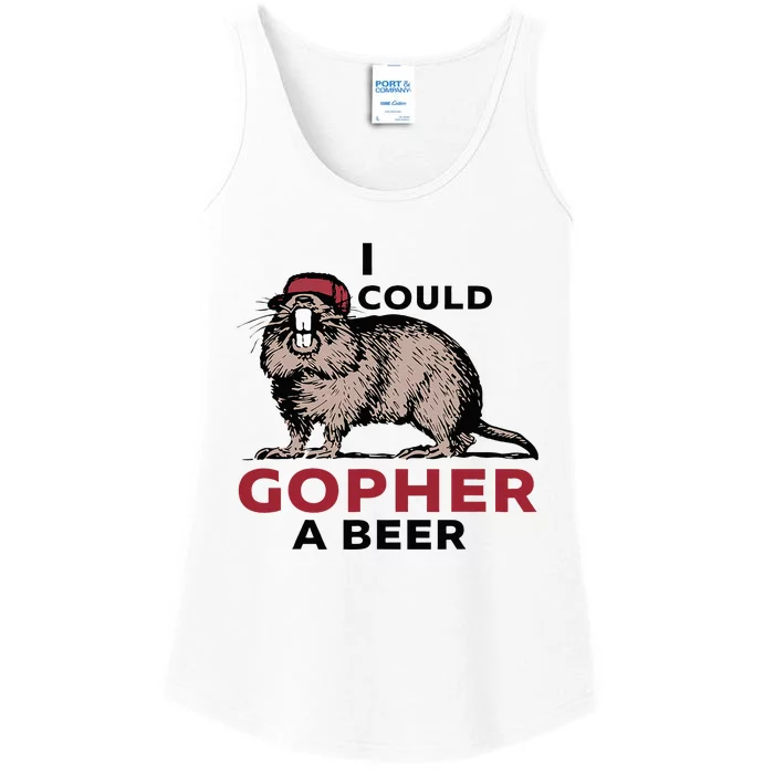 I Could Gopher A Beer Ladies Essential Tank