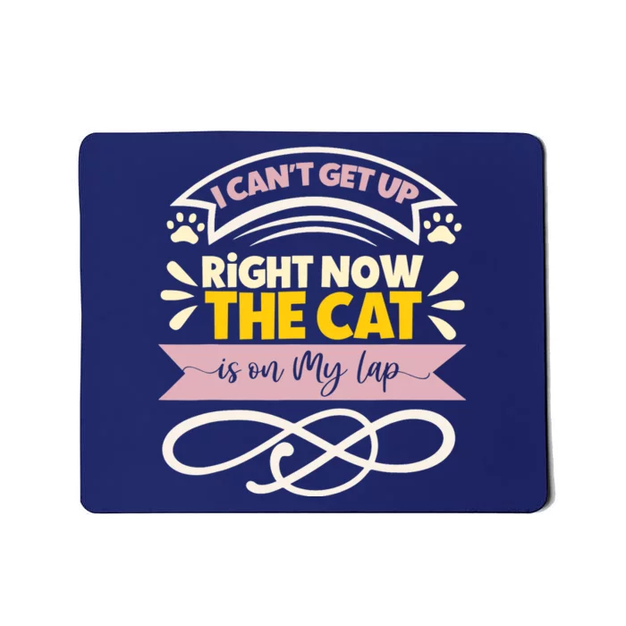 I Can't Get Up Right Now The Cat Is On My Lap, Funny Cat Mousepad