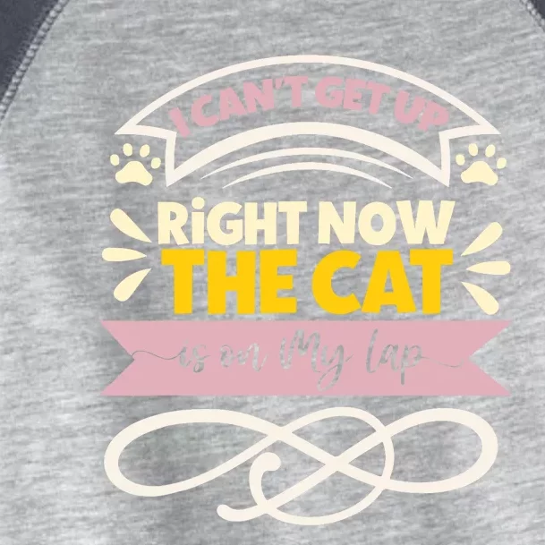 I Can't Get Up Right Now The Cat Is On My Lap, Funny Cat Toddler Fine Jersey T-Shirt