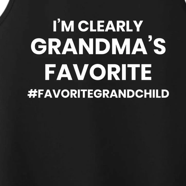 Im Clearly Grandmas Favorite Grandmas Favorite Grandson Gift Performance Tank