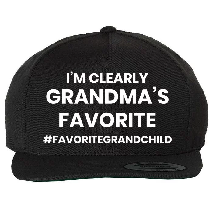 Im Clearly Grandmas Favorite Grandmas Favorite Grandson Gift Wool Snapback Cap