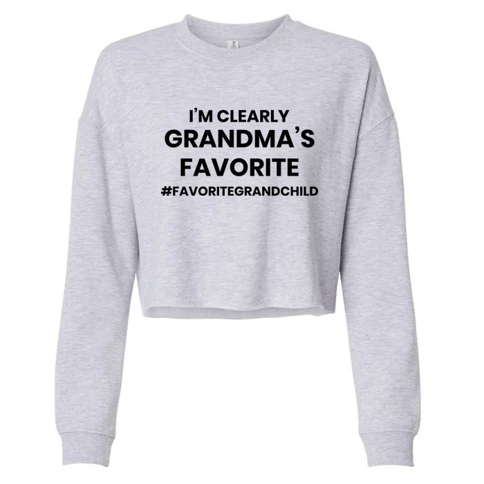 Im Clearly Grandmas Favorite Grandmas Favorite Grandson Gift Cropped Pullover Crew