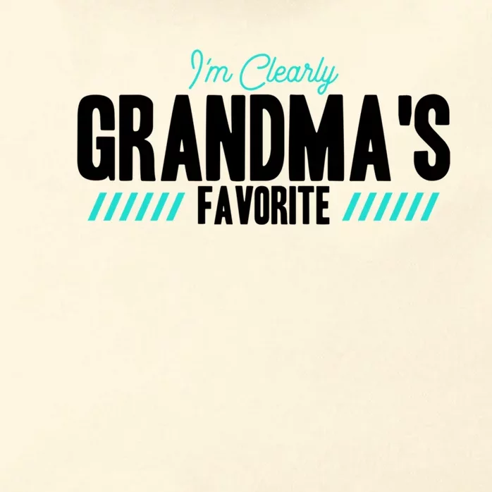 Im Clearly Grandmas Favorite Grandson Granddaughter Cute Gift Zip Tote Bag