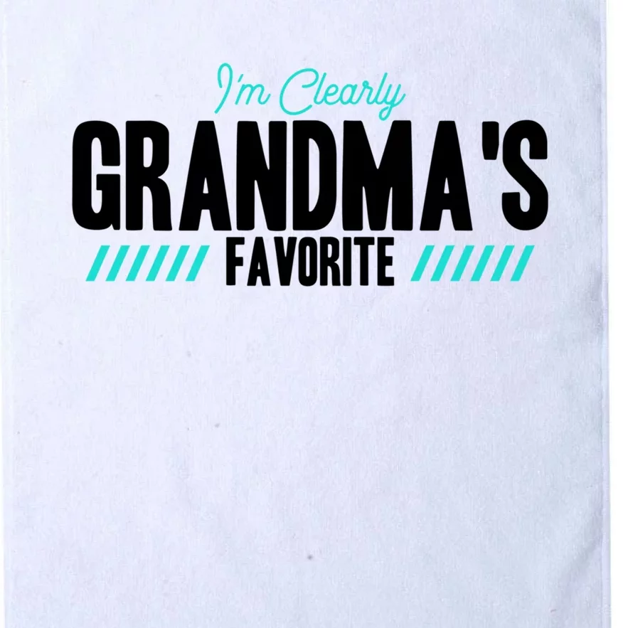 Im Clearly Grandmas Favorite Grandson Granddaughter Cute Gift Platinum Collection Golf Towel