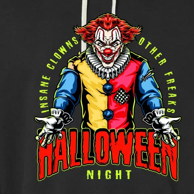 Insane Clowns Halloween Night Creepy Clown Garment-Dyed Fleece Hoodie