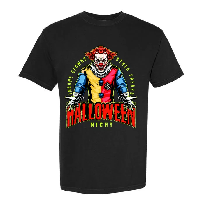 Insane Clowns Halloween Night Creepy Clown Garment-Dyed Heavyweight T-Shirt