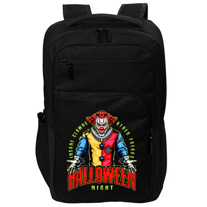 Insane Clowns Halloween Night Creepy Clown Impact Tech Backpack