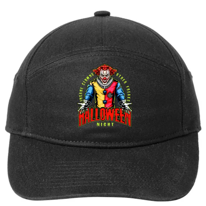 Insane Clowns Halloween Night Creepy Clown 7-Panel Snapback Hat