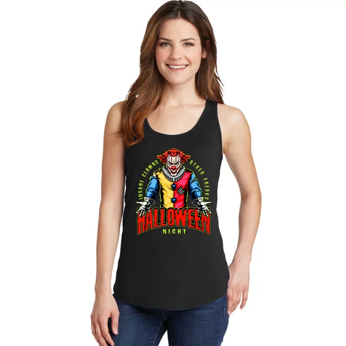 Insane Clowns Halloween Night Creepy Clown Ladies Essential Tank