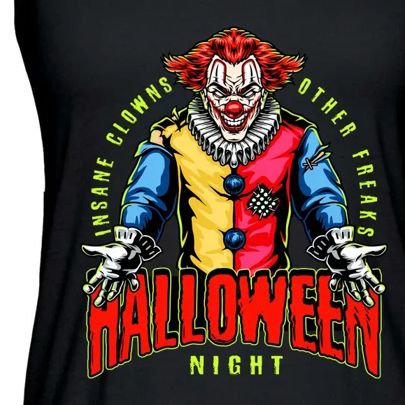 Insane Clowns Halloween Night Creepy Clown Ladies Essential Flowy Tank