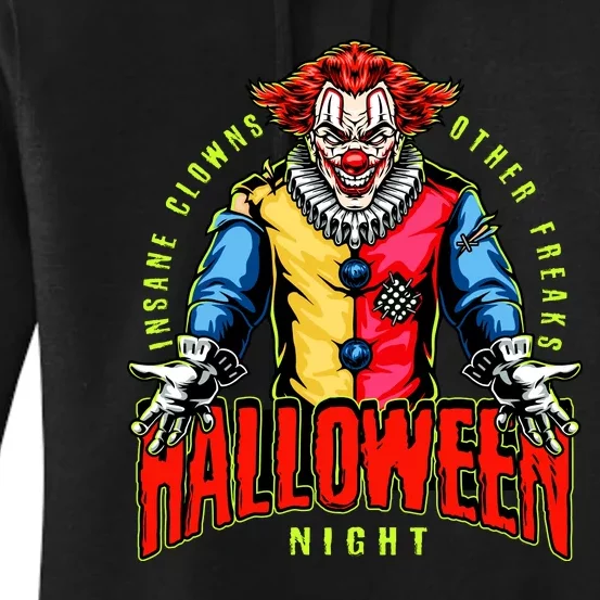 Insane Clowns Halloween Night Creepy Clown Women's Pullover Hoodie