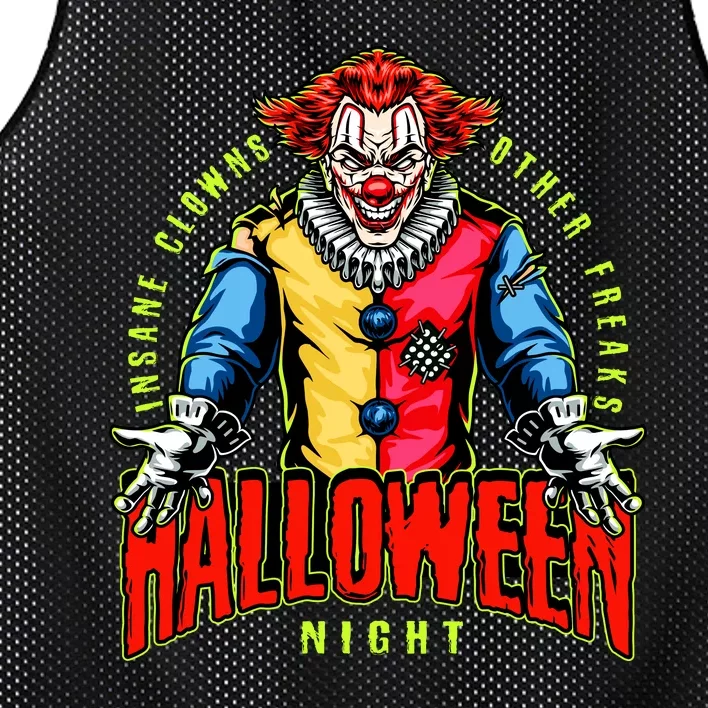 Insane Clowns Halloween Night Creepy Clown Mesh Reversible Basketball Jersey Tank