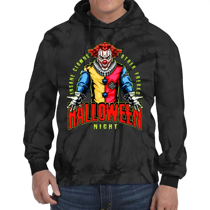 Insane Clowns Halloween Night Creepy Clown Tie Dye Hoodie