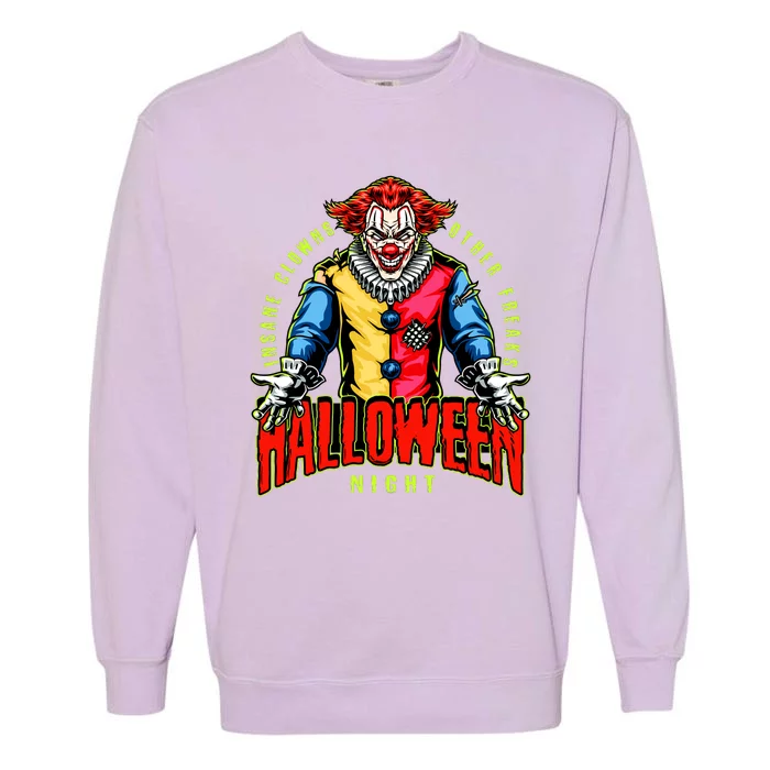 Insane Clowns Halloween Night Creepy Clown Garment-Dyed Sweatshirt