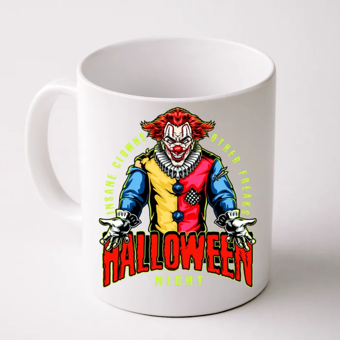 Insane Clowns Halloween Night Creepy Clown Front & Back Coffee Mug