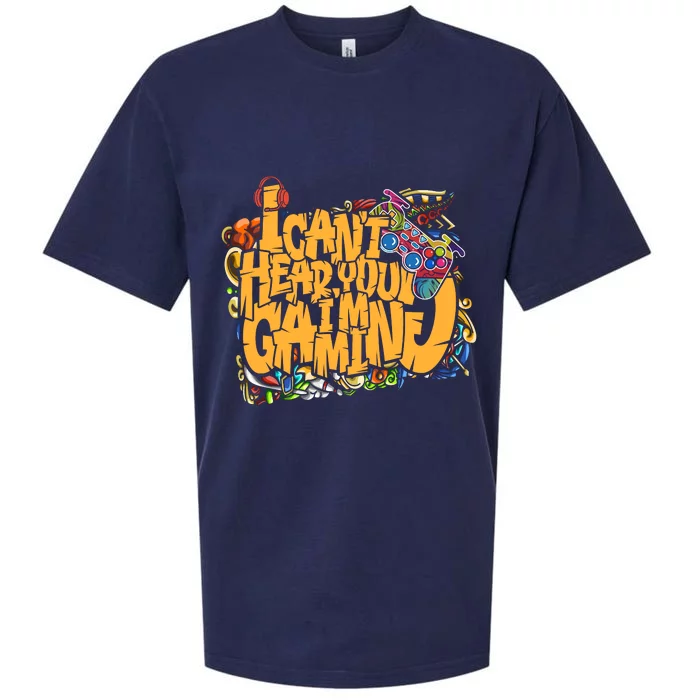 I Cant Hear You Im Gaming Sueded Cloud Jersey T-Shirt