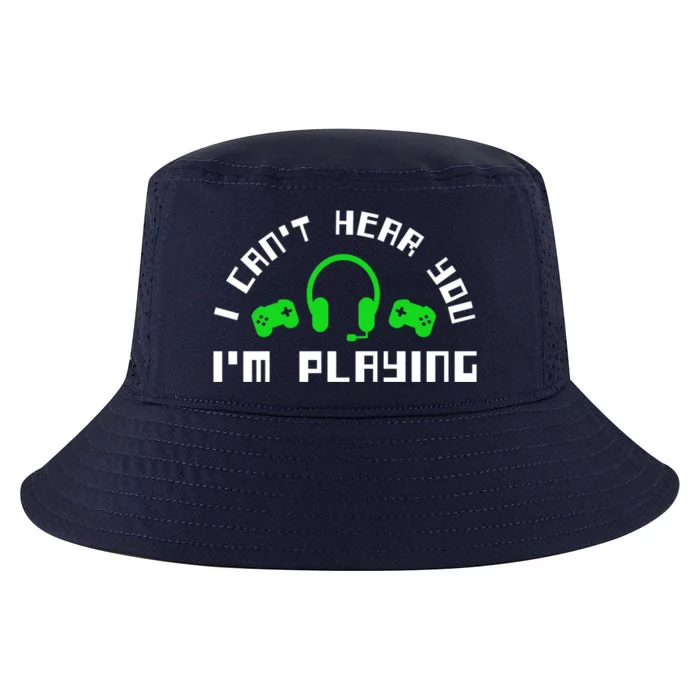 I Cant Hear You I Am Playing Gaming Headset Cute Gift Cool Comfort Performance Bucket Hat