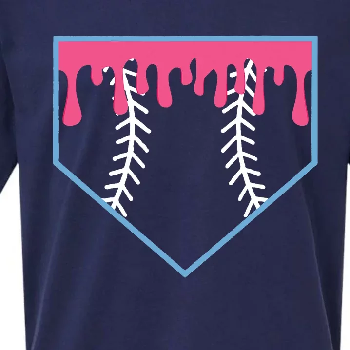 Ice Cream Home Plate Baseball Drip Sueded Cloud Jersey T-Shirt