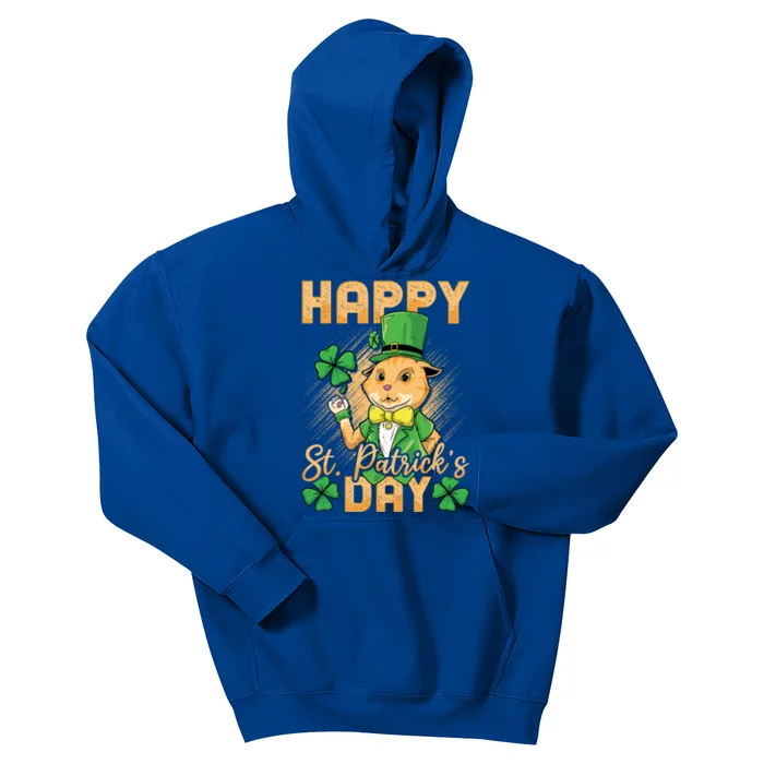 Irish Cat Happy St Patricks Day Cute Gift Kids Hoodie