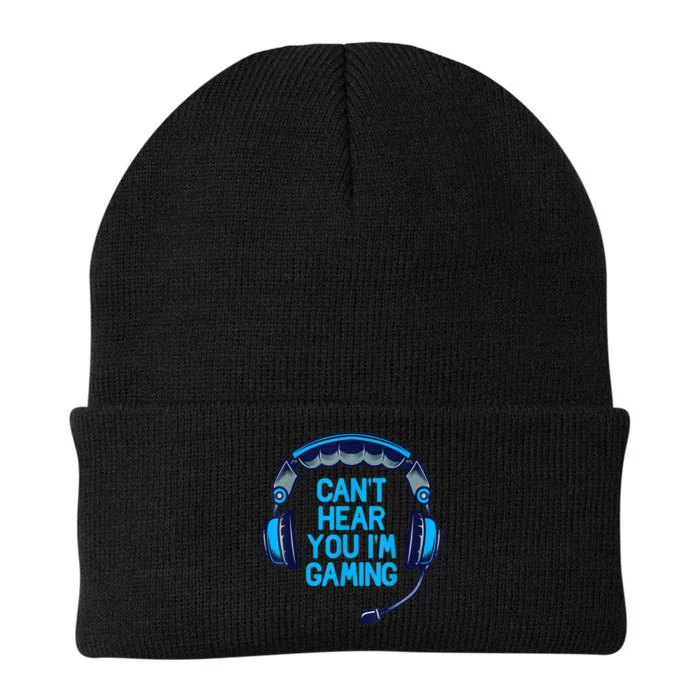 I Cant Hear You Im Gaming Video Gamer Geek Knit Cap Winter Beanie