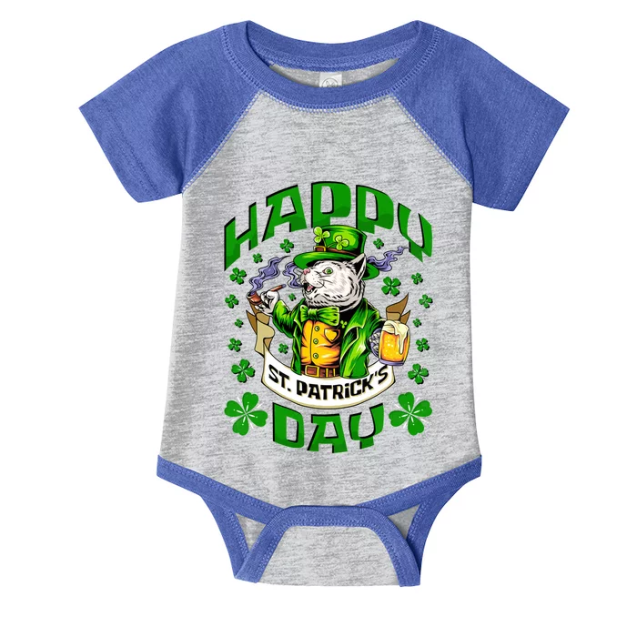 Irish Cat Happy St Patricks Day Gift Infant Baby Jersey Bodysuit