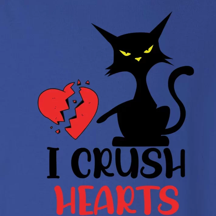 I Crush Hearts Funny Black Cats Valentine Cat Crusher Lovers Gift Toddler Long Sleeve Shirt