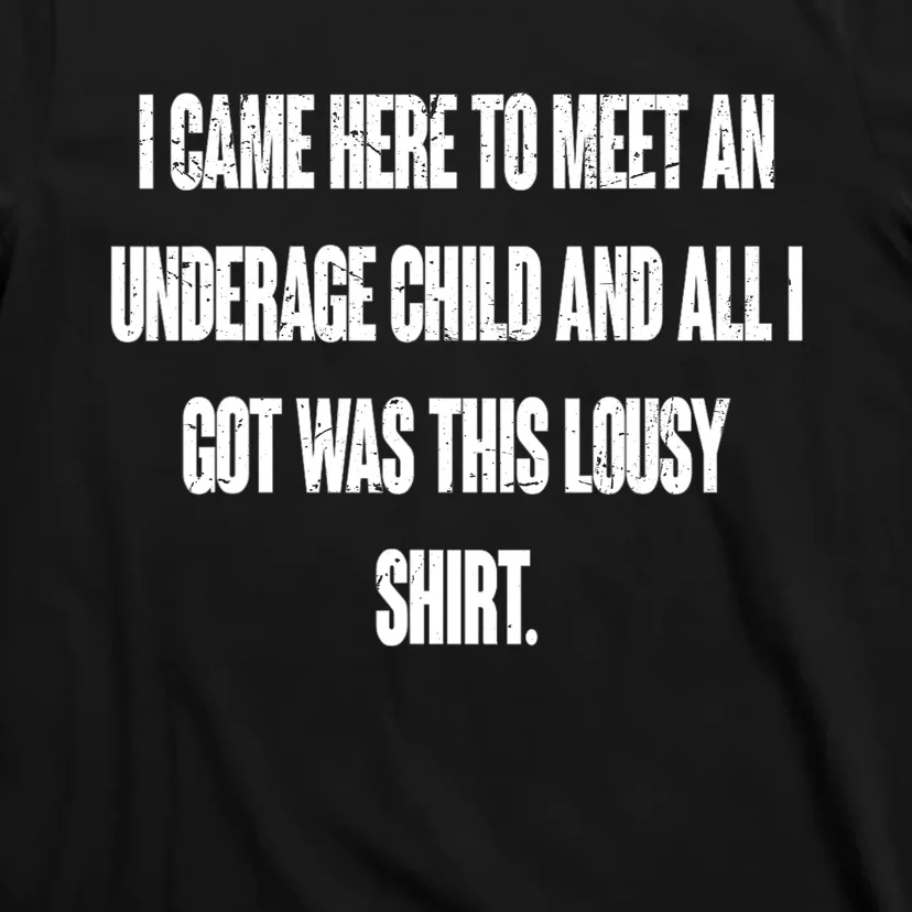 I Came Here To Meet An Underage Child I Got Was This Lousy T-Shirt