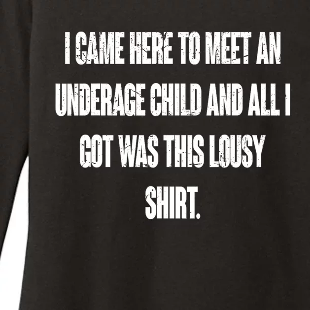 I Came Here To Meet An Underage Child I Got Was This Lousy Womens CVC Long Sleeve Shirt