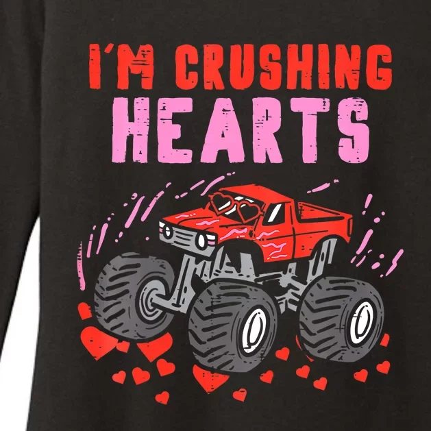 I Crush Hearts Monster Truck Toddler Boys Valentines Day Womens CVC Long Sleeve Shirt