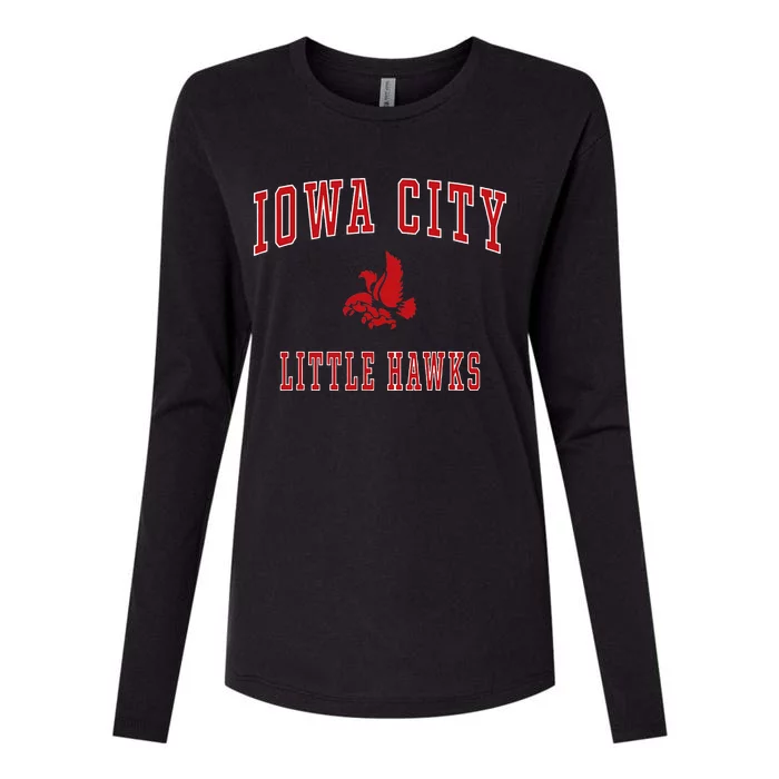 Iowa City High School Little Hawks Womens Cotton Relaxed Long Sleeve T-Shirt