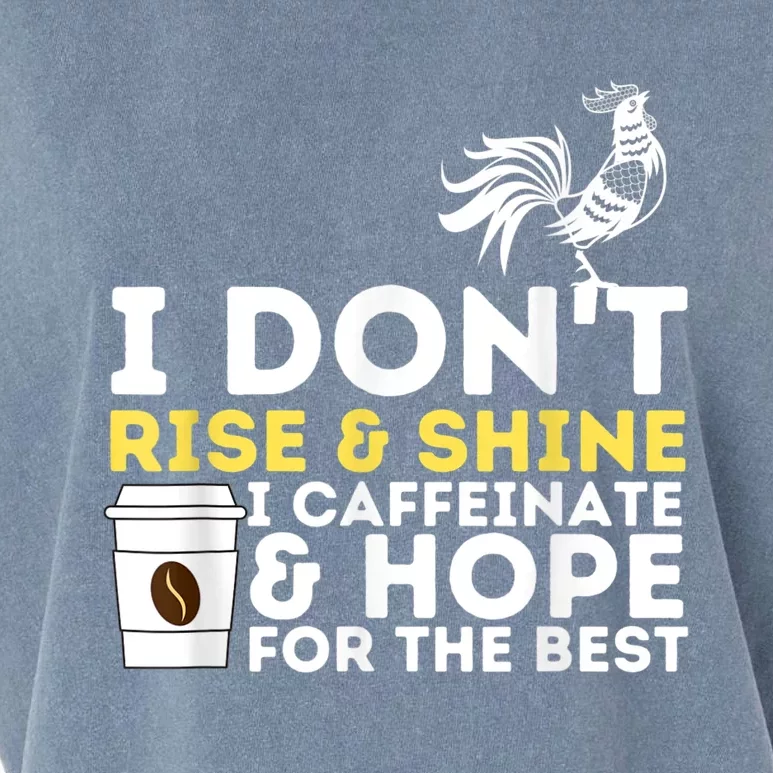 I Caffeinate & Hope For The Best Coffee Lover Caffeine Garment-Dyed Women's Muscle Tee