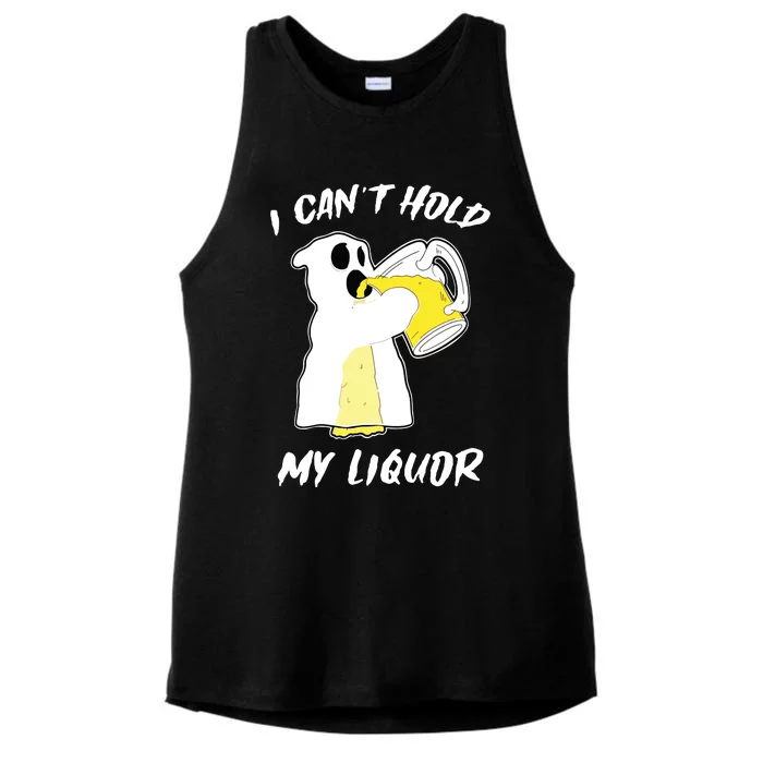 I CanT Hold My Liquor Ghost Halloween Beer Ladies Tri-Blend Wicking Tank