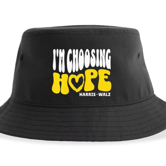 Im Choosing Hope Kamala Harris Tim Walz Waltz 2024 Sustainable Bucket Hat