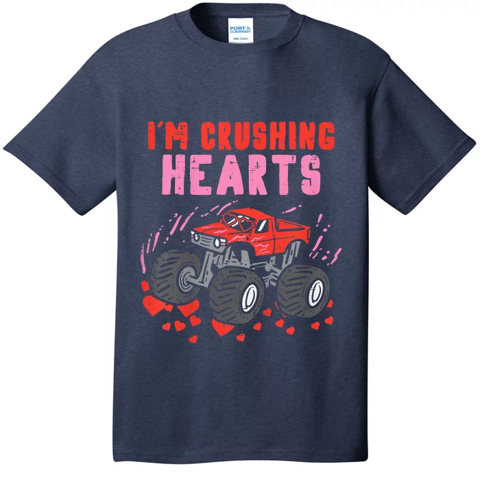 I Crush Hearts Monster Truck Valentines Day T-Shirt