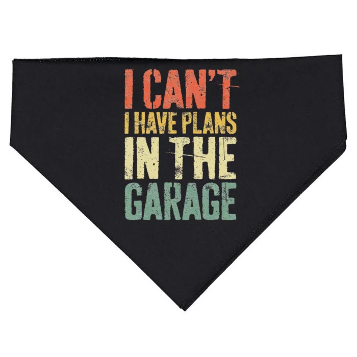 I CanT I Have Plans In The Garage Mechanic USA-Made Doggie Bandana