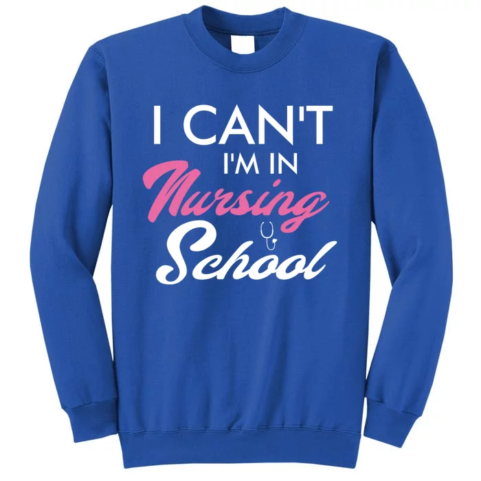 I Cant Im In Nursing School Funny Gift For Nurse Student Cute Gift Sweatshirt