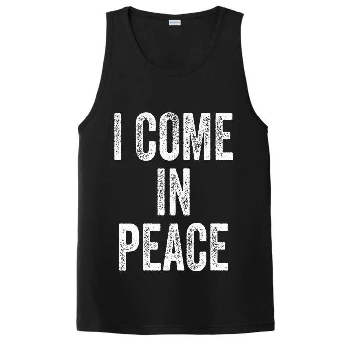 I COME IN PEACE  I'M PEACE Funny Couple's Matching Performance Tank