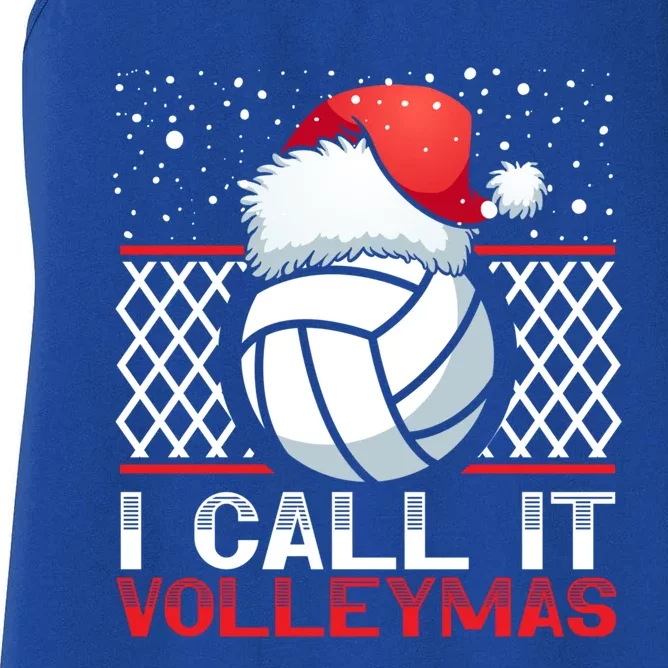 I Call It Volleymas Sport Lover Merry Xmas Christmas Day Gift Women's Racerback Tank