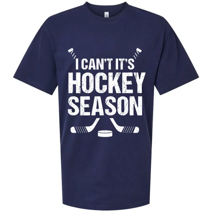 I Cant Its Hockey Season Funny Gift Sueded Cloud Jersey T-Shirt