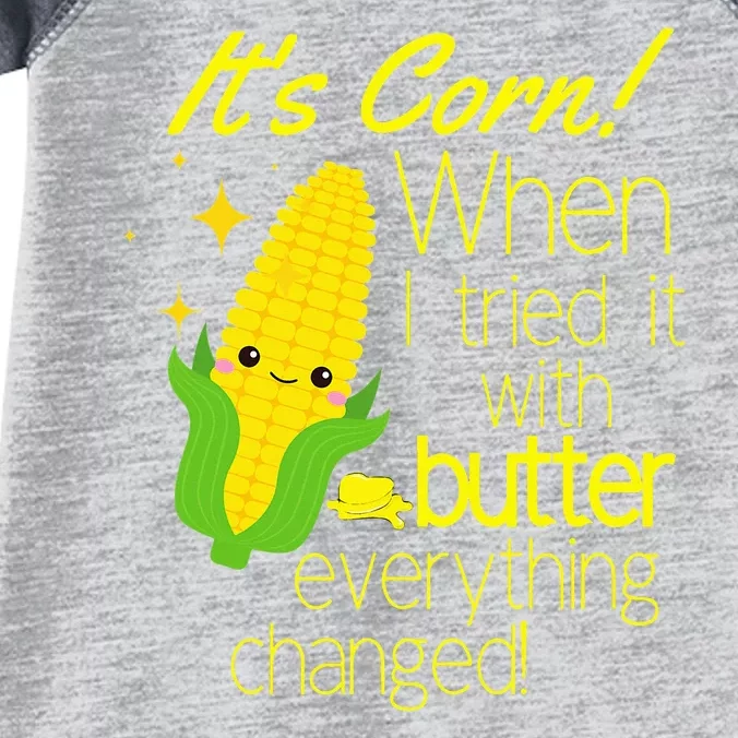 Its Corn It Has The Juice Corn Costume Funny Infant Baby Jersey Bodysuit