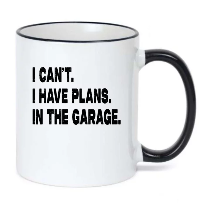 I Cant I Have Plans In The Garage Mechanic Saying Gift Black Color Changing Mug