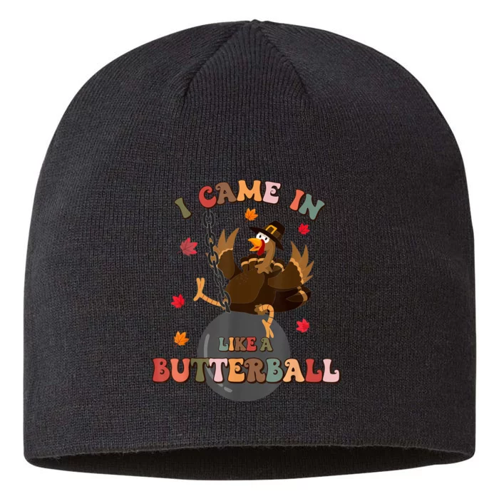 I Came In Like A Butterball Funny Turkey Thanksgiving 8 1/2in Sustainable Knit Beanie