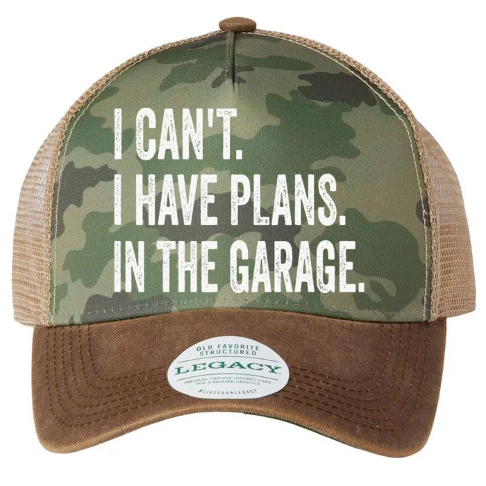 I Can't I Have Plans In The Garage Funny Car Mechanic Legacy Tie Dye Trucker Hat