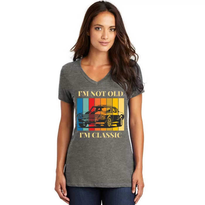 I Can’t I Have Plans In The Garage, Funny Mechanic Garage Women's V-Neck T-Shirt