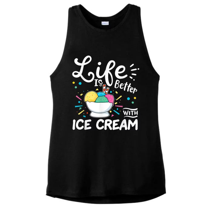 Ice Cream Ladies Tri-Blend Wicking Tank