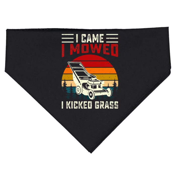 I Came I Mowed I Kicked Grass USA-Made Doggie Bandana