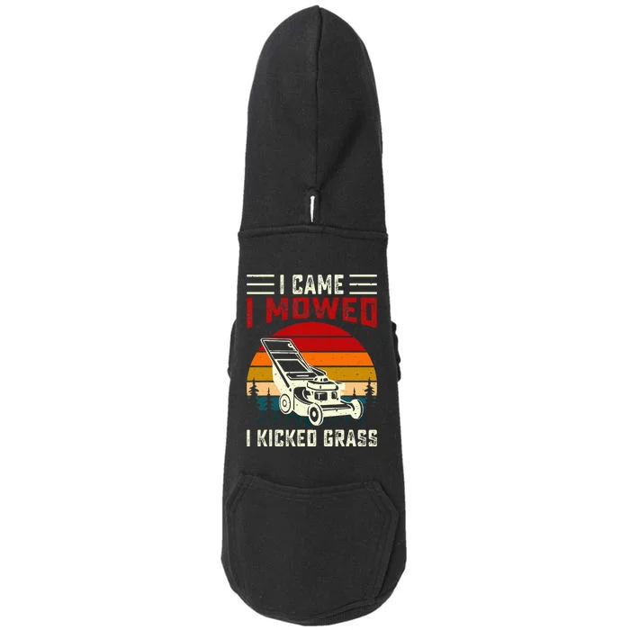 I Came I Mowed I Kicked Grass Doggie 3-End Fleece Hoodie