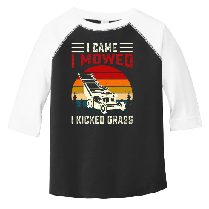 I Came I Mowed I Kicked Grass Toddler Fine Jersey T-Shirt