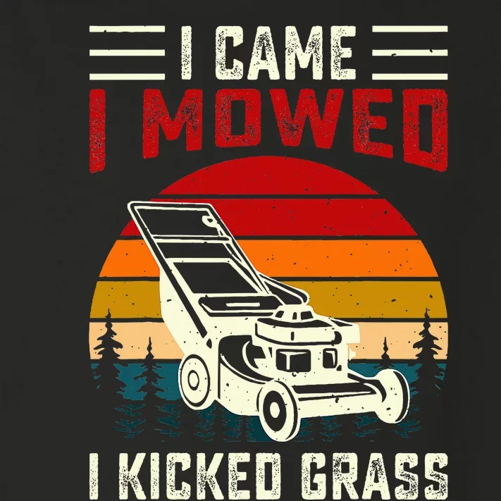 I Came I Mowed I Kicked Grass Toddler Long Sleeve Shirt